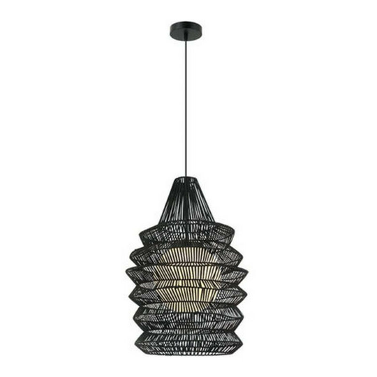 Larissa Lighting - Larissa Varosha Rattan Ceiling Pendant Light Black