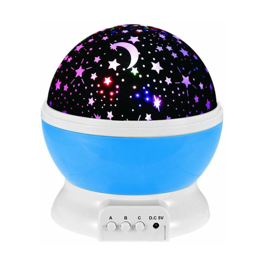 Child Night Light, Romantic 360° Rotation Projector Lamp, Star Baby Night Light, Bedside Lamps Mood Lamps-Blue