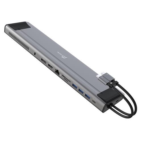 j5create JCD552 M.2 NVMe USB-C Gen 2 Docking Station Silver and Black