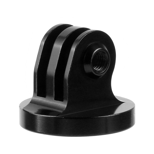 Muff - Compatible Metal Camera Tripod Mount Adapter, Fit for GoPro Hero9/8/7/6/5 or Other Action Camera Mounts, 1/4' Camera Screw Hole (Black)
