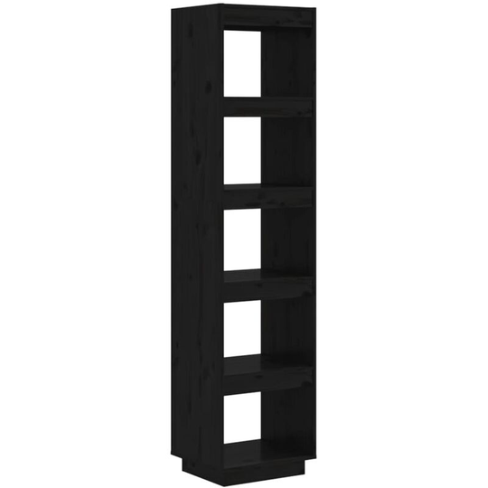 Vidaxl - Book Cabinet/Room Divider Black 40x35x167 cm Solid Wood Pine Black
