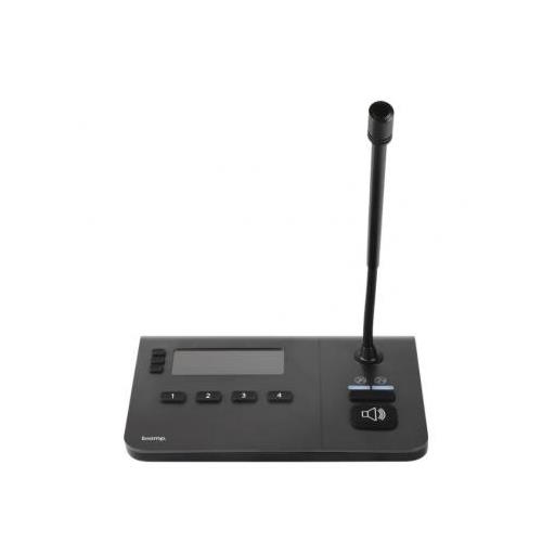 4-Button Convenience Paging Station with Gooseneck Microphone