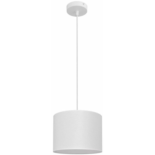 Helam Alba Cylindrical Pendant Ceiling Light White 20cm