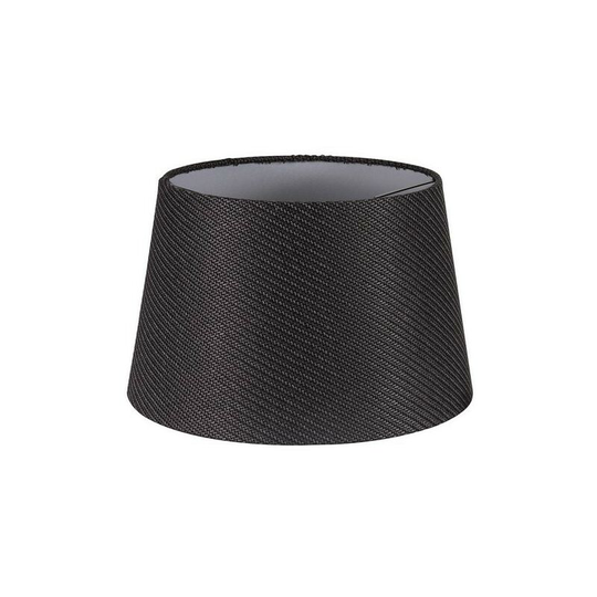 Luminosa Lighting - Round, 280, 350 x 220mm Fabric Shade, Charcoal Grey, White Laminate