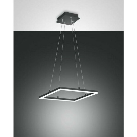 Fabas Luce Bard led Integrated Pendant Ceiling Light Light Anthracite Glass