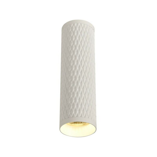 20cm Surface Mounted Ceiling Light, 1 x GU10, Sand White - Luminosa Lighting