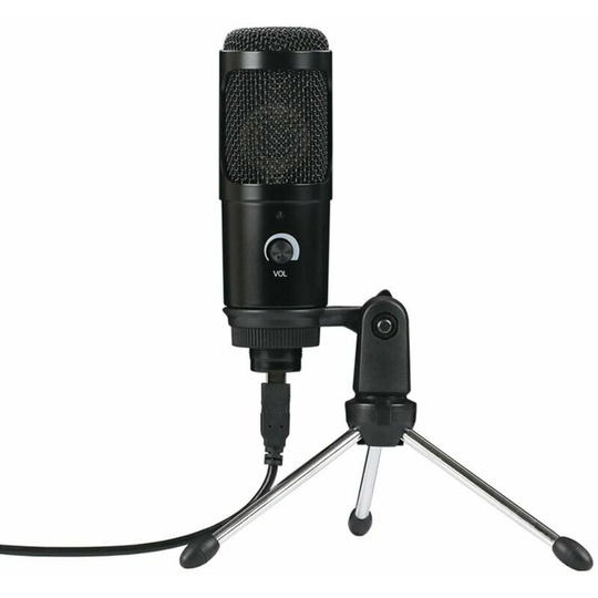 Bearsu - Plug-and-Play usb Dynamic Condenser Microphone Mic with Mini Tripod for pc Laptop Games Play Music Online Recording Chatting Singing Network