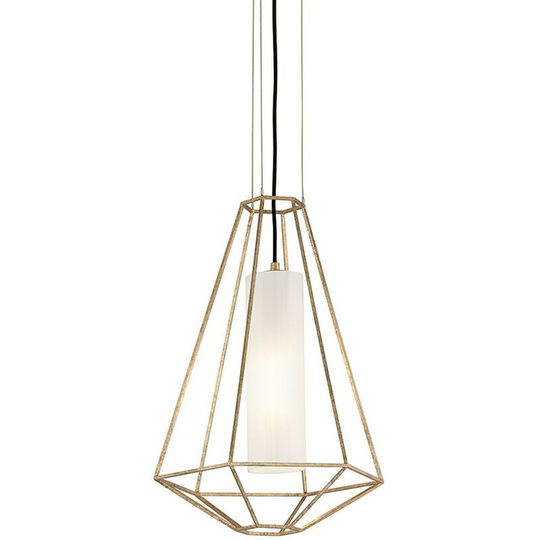 Hudson Valley Lighting - Silhouette 1 Light Pendant Gold Leaf, Glass