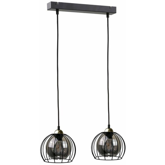 Keter Solo Bar Pendant Ceiling Light Black, 50cm, 2x E27