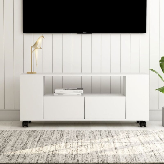 Devenirriche - tv Cabinet White 120x35x43 cm Chipboard - White