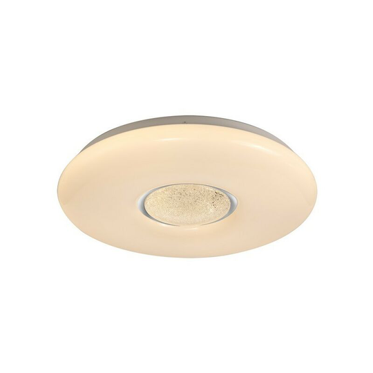 Flush Ceiling, 1 x 24W led, cct Switchable 3000, 4000, 6000K, 2032lm, Opal White - Luminosa Lighting