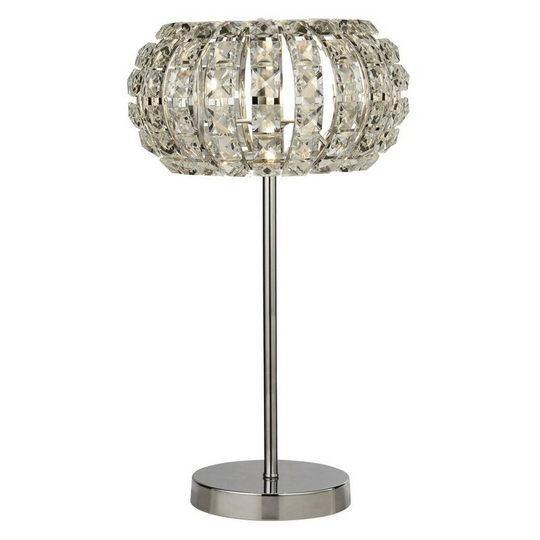 Searchlight Lighting - Searchlight marilyn - 1 Light Chrome Table Lamp with Crystal Glass, Crystal Sand Diffuser