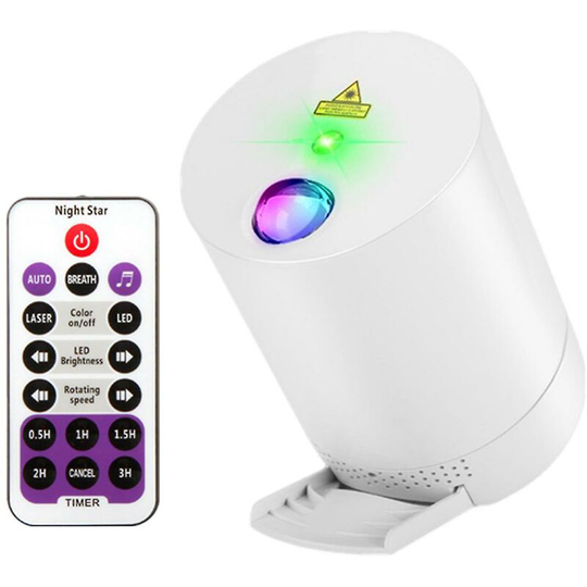 Starry Sky Projector, Ocean Wave Galaxy Lamp With Remote Control, Starry Sky Projector, Led Starry Sky Projection Lamp, White