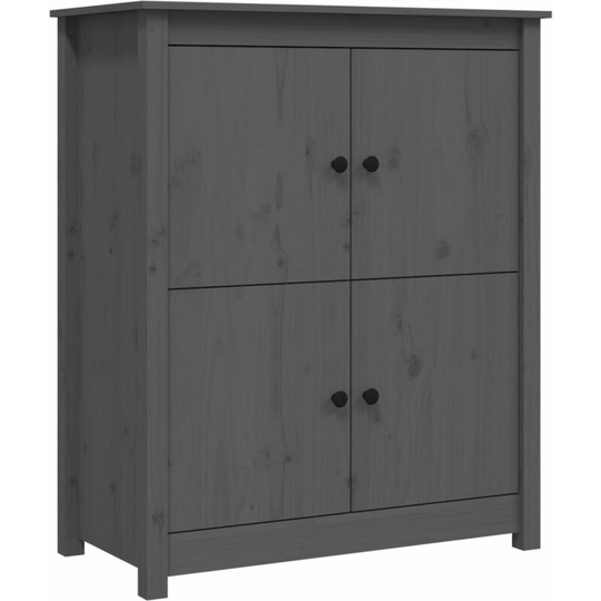 Sideboard Grey 83x41.5x100 cm Solid Wood Pine Vidaxl Grey