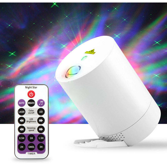 Led Starry Projector, Nebula Night Light Projector, Ocean Wave Galaxy Light With Remote Control,with Adjustable Speed