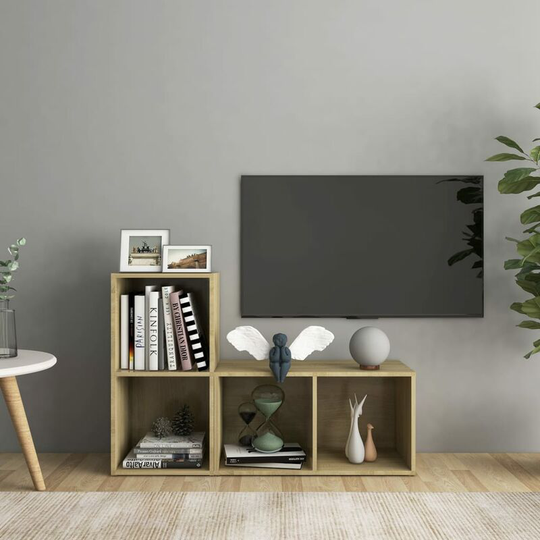 Topdeal - tv Cabinets 2 pcs Sonoma Oak 72x35x36.5 cm Chipboard FF3079946_UK