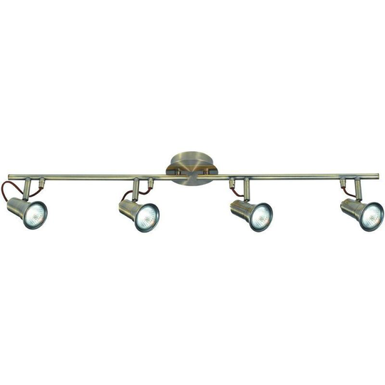 Searchlight Lighting - Searchlight Eros - 4 Light Adjustable Ceiling Spotlight Bar Antique Brass, GU10
