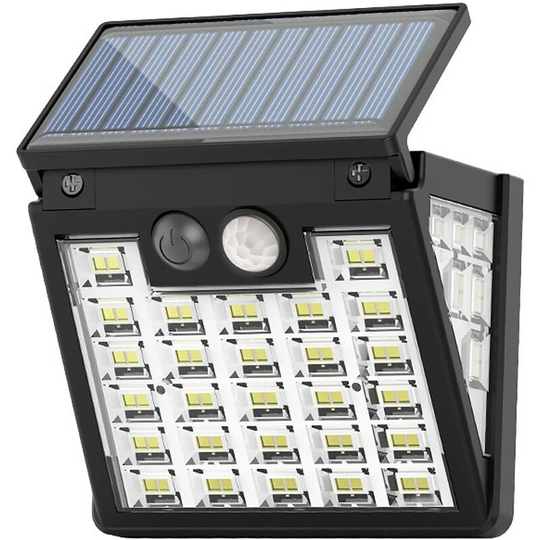 Aougo - Solar Light Outdoor with led Motion Sensor Wall 3 Lighting Mode Light Solar Fence Light ip65 Waterproof Solar Patio Light, Patio Garden