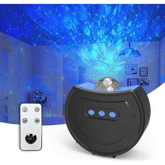 Flkwoh - led Projector Lamp, Kid's Night Light Rotating Cloud Star Projector Lamp with Remote Control Built-in Rechargeable Battery for