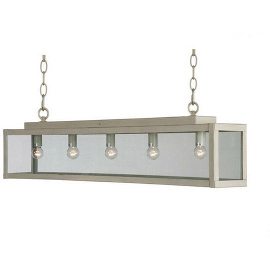 Linea Verdace Zenia 5 Light Straight Bar Pendant Ceiling Light Gray_Metal