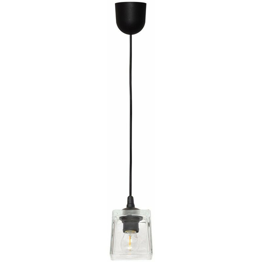 Helam Santos Dome Pendant Ceiling Light Black, Transparent 10cm