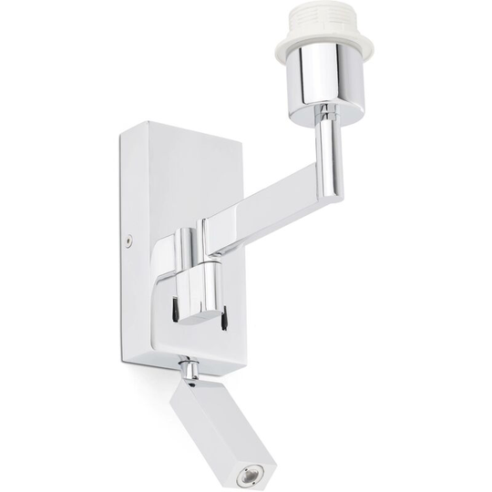 Faro Artis - 1 Light Indoor Reading Wall Light Chrome - Shade Not Included, E27