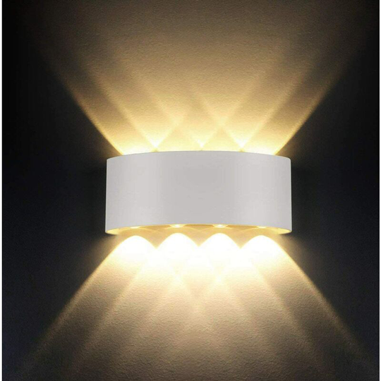 8W LED Wall Light Warm White 3000k Aluminum Modern for Living Room Bedroom Corridor Staircase Kitchen Dining Room (Warm White-8w) [Energy Class F]