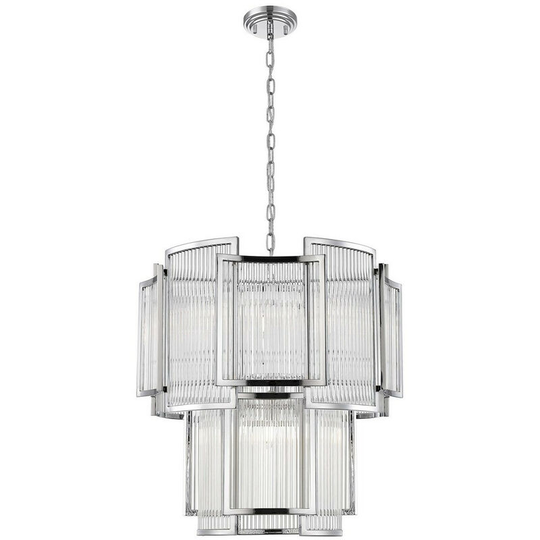 Zumaline Lighting - Zumaline Sergio Pendant Ceiling Light, Chrome, 8x E14