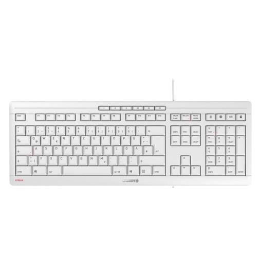 CHERRY STREAM KEYBOARD Corded Keyboard Light Grey USB (AZERTY - FR)