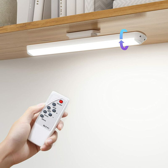 Aougo - 34cm Dimmable led Cupboard Light with Remote Control, Touch and Rechargeable Wall Sconce, Adjustable Led Strip Light Under Kitchen Cabinet
