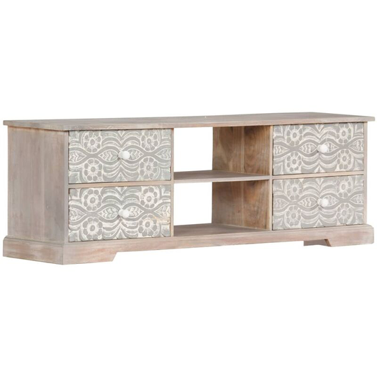 Vidaxl - tv Cabinet 120x30x40 cm Solid Acacia Wood White