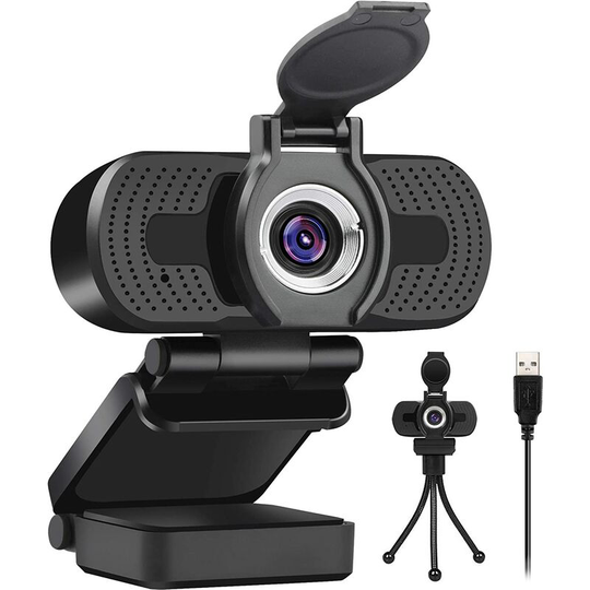 1080p Full Hd Webcam,Computer Laptop Pc Mac Desktop Camera for Conference and Video Call,Pro Stream Webcam with Plug and Play Video Calling,Built-in