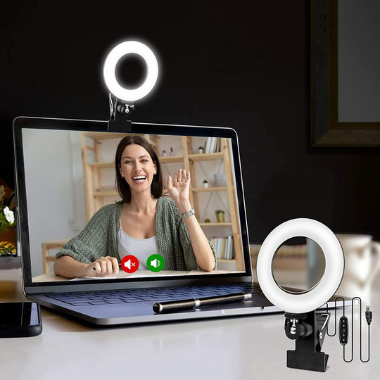 Video Conference Lighting Kit, Light for Monitor Clip on,for Remote Working, Distance Learning,Zoom Call Lighting, Self Broadcasting and Live
