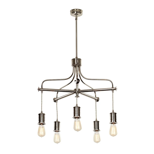 Elstead Lighting Douille 5 Light Chandelier Polished Nickel