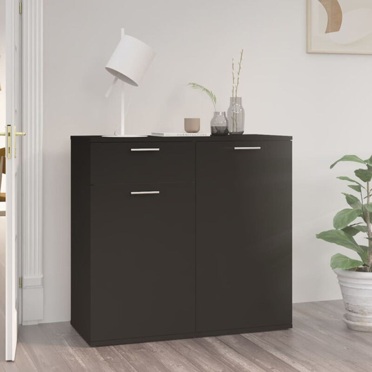 Sideboard Black 80x36x75 cm Chipboard