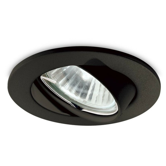 Ideal Lux Lighting - Ideal Lux - Indoor Recessed Downlight Lamp 1 Light Black, GU10