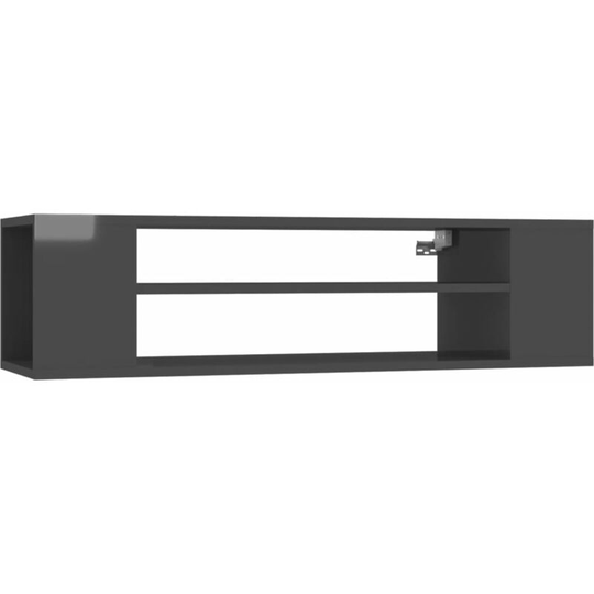 Hanging tv Cabinet High Gloss Grey 100x30x26.5 cm Engineered Wood Vidaxl Grey