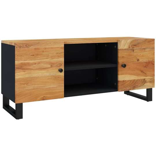 Vidaxl - tv Cabinet 105x33x46cm Solid Wood Acacia Black