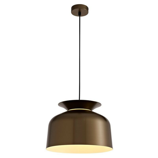 Luminosa Lighting - Single Ceiling Dome Pendant, Adjustable E27, Antique Bronze