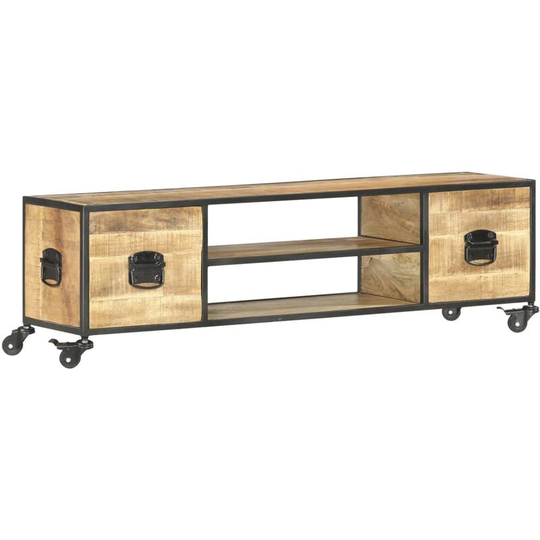 Devenirriche - tv Cabinet 130x30x39 cm Solid Mango Wood - Brown