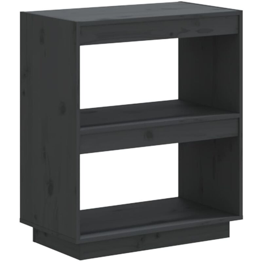 Book Cabinet Grey 60x35x71 cm Solid Wood Pine Vidaxl Grey
