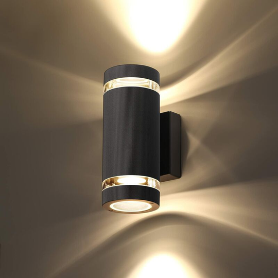 Aougo - led Outdoor Wall Light, IP65 Waterproof Outdoor Wall Sconce, Modern Aluminum Wall Sconce for Garden Garage Patio Entrance Patio, Warm Light