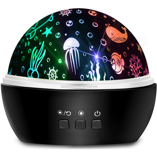 Einemgeld - Baby Night Light, Star Night Light Projection Rotation Child Led Projector Lamp and 8 Colors Baby Projection Lamp for Birthday Christmas