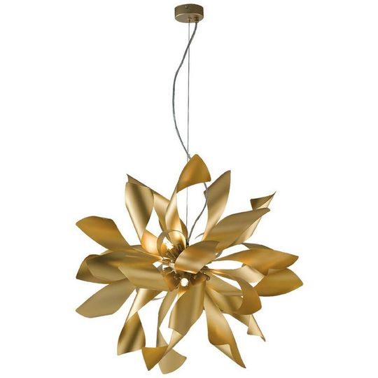 Fan Europe bloom 6 Light Spherical Pendant Ceiling Light Gold 65x60cm