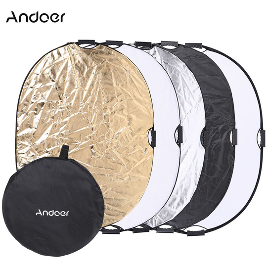 Andoer2 - Andoer 90 * 120cm 5in1 Round Collapasible Multi-Disc Portable Circular Photo Photography Studio Video Light Reflector