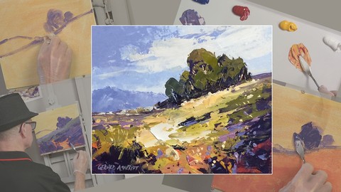 ACRYLIC LANDSCAPES with a Painting Knife. Beginners Level 1