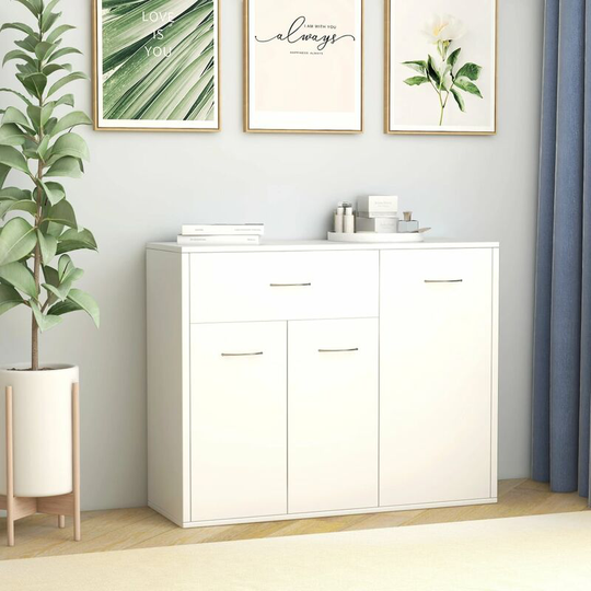 Sideboard White 88x30x70 cm Chipboard VDTD31710 - Topdeal