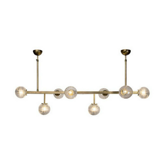 Larissa Lighting - Larissa Troyan Ceiling Pendant Bar Light 8 Light Bronze