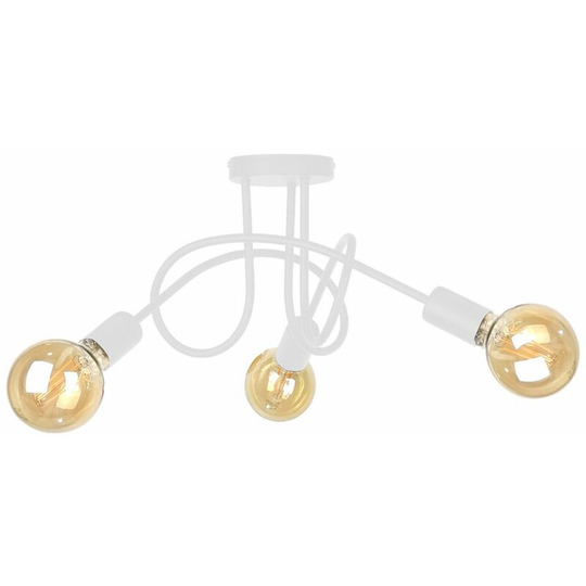 Keter Rumba Multi Arm Semi Flush Ceiling Light White, 50cm, 3x E27