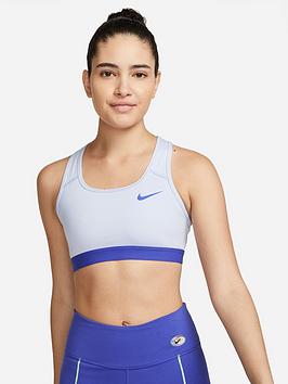 Nike (Medium Support) Swoosh Bra - Light Blue